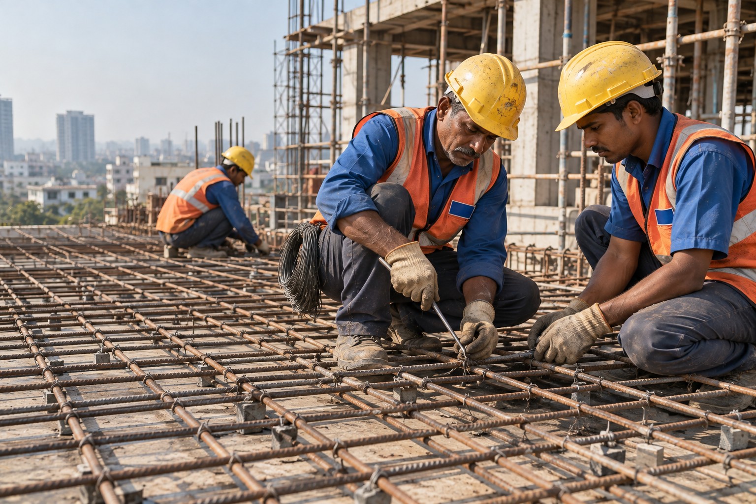 MGP crew at work on site — genuine working photograph that shows a candidate what the job actually looks like.